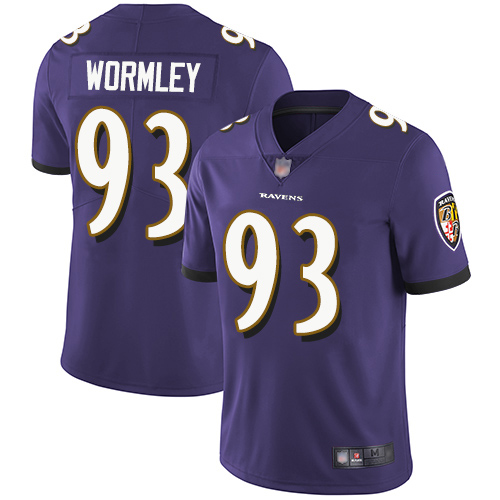 Baltimore Ravens Limited Purple Men Chris Wormley Home Jersey NFL Football 93 Vapor Untouchable